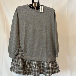 Women's long sleeve top grey NEW Size M